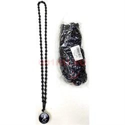 Подвеска знаки зодиака (BP-222) из черного агата 12 шт/упаковка - фото 192015