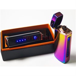 Зажигалка USB (21-37) двойной разряд электроимпульсная 2 цвета - фото 194966