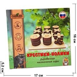 Крестики-Нолики деревянная настольная игра 36 деталей - фото 196374