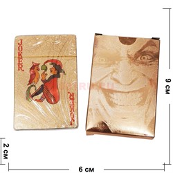 Карты игральные 54 шт Joker золотые 12 шт/упаковка - фото 196454