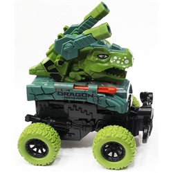 Машинка Dinosaur Inertia Car иннерционная с пушками 12 шт/упаковка - фото 196486