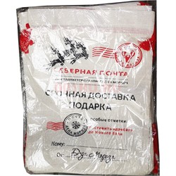 Пакет подарочный новогодний Северная почта 29x39 см 12 шт/упаковка - фото 201009