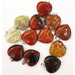 Сердце подвеска 2x2 см из яшмы (цена за 1 шт) - фото 202640