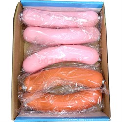 Игрушка мягкая антистресс Сосиска 12 шт/упаковка - фото 205372