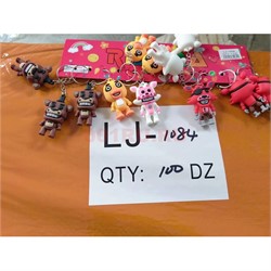 Брелок резиновый (LJ-1084) фигурки 5 ночей у Фредди 12 шт/упаковка - фото 209020