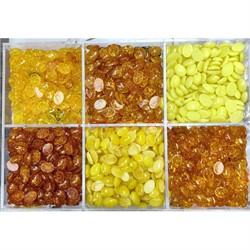 Кабошоны овальные 15x20 из янтаря цвета в ассортименте - фото 212169