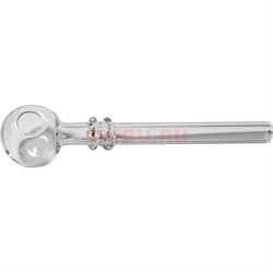 Трубка oil pipe курительная стеклянная с перегородкой диаметр 22 мм длина 7 см (7/22/8) - фото 213207