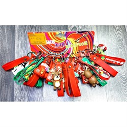 Брелок резиновый (KC-692) новогодний с браслетом 120 шт/блок - фото 214365