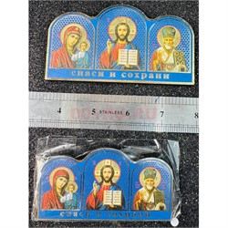 Иконка триптих на липучке пластиковая 12 шт/упаковка - фото 221172