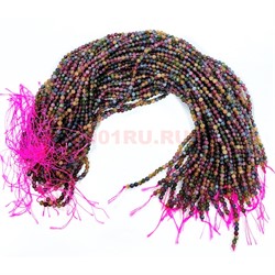 Турмалиновый кварц 4 мм натуральный минерал нитка 70-75 бусин - фото 224230