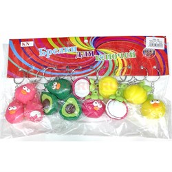 Брелок резиновый большой (KY-1617) фрукты 12 шт/упаковка - фото 226418