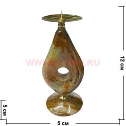 Подсвечник из оникса на 1 свечу 2x5 дюймов - фото 47455