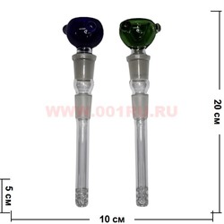 Трубка для бонга стеклянная d-15 мм 20 см длина - фото 47681