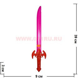 Меч светящийся 12 шт малый со звуком (AN-214) 39 см, цена за упаковку из 12 шт - фото 49912