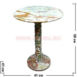 Столик из оникса 58 см (14х14 дюймов столешница) - фото 50052