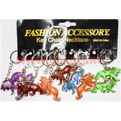 Брелок "Львы" цвета в ассортименте 12 шт/упаковка - фото 50112