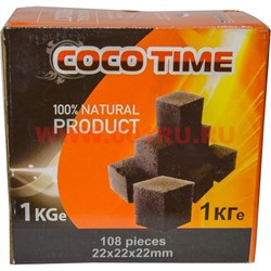 Уголь для кальяна Coco Time кокосовый 108 шт 1 кг - фото 51249