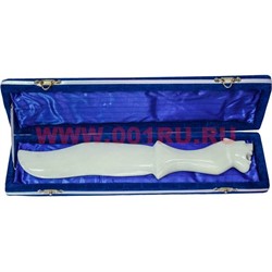 Кинжал из оникса "Тигр" 30 см в бархатной коробочке - фото 51356
