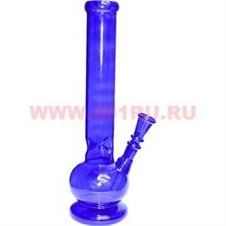 Бонг стеклянный цветной 30-31 см формы и цвета в ассортименте - фото 51634