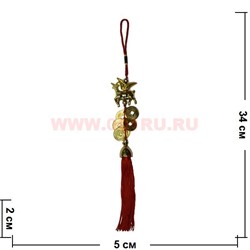 Амулет подвеска «коза со слитком» с золотыми монетами - фото 54380