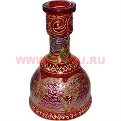 Колба для кальяна (цвета и рисунки в ассортименте) 27 см - фото 54853