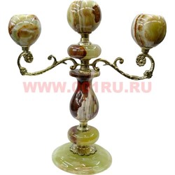 Подсвечник из оникса на 3 свечи - фото 54970
