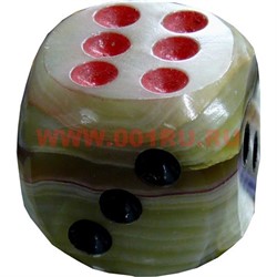 Кубик игральный из оникса 0,75 дюйма 2 размер - фото 55776