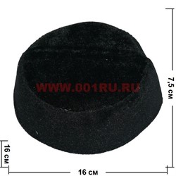 Тюбетейка мусульманская черная бархатная 12 шт/упаковка - фото 55980