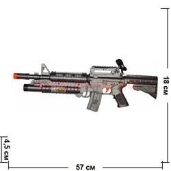 Игрушка Автомат M-4 с прицелом со звуком 57 см длина - фото 56668