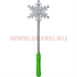 Палочка-снежинка светящаяся 3 режима 42 см длина - фото 56801