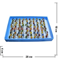 Кольца (KL-1108) под янтарь 100 шт/упаковка - фото 59360