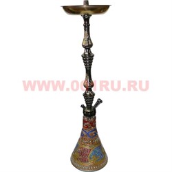 Кальян сирийский 63 см (шахта металл темный роспись) в ассортименте - фото 61908