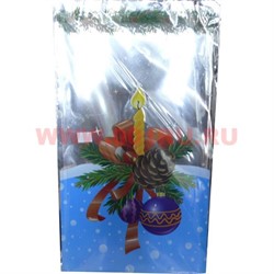 Пакет Новогодний 20х35, 100 шт\уп, рисунки миксом - фото 62282