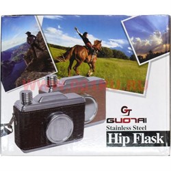 Фляга 11oz "фотоаппарат" в подарочной коробочке - фото 62287