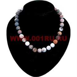 Бусы из африканского агата, разноцветные 14 мм - фото 62557