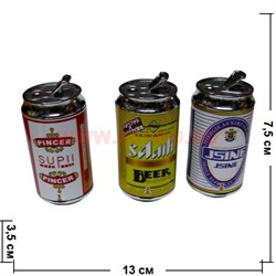 Зажигалка газовая "Пивные банки"  в ассортименте - фото 64502
