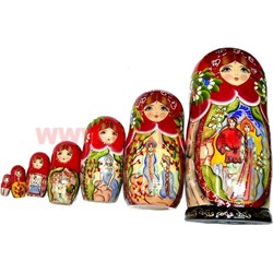 Матрешка семерка 23 см "Русские сказки" в ассортименте - фото 65045