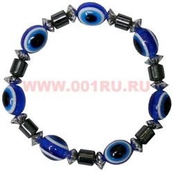 Амулет от сглаза браслет пластик+гематит 12 шт/упаковка - фото 65540