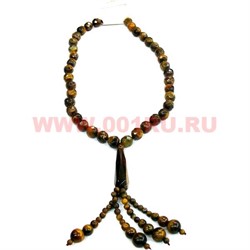 Бусы из натурального камня 52-55 см тигровый глаз - фото 65985