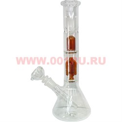 Бонг стеклянный (5мм) GB-608 белый прозрачный 30 см - фото 66342