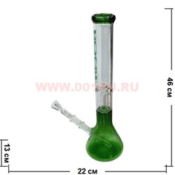 Бонг стеклянный (5мм) GB-160 Roor цветной+прозрачный 46 см - фото 66420