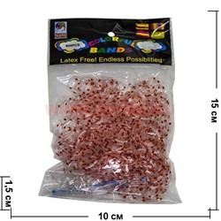 Резинки Loom Bands "гель тонкие красные" 600 шт, цена за 12 уп - фото 67142