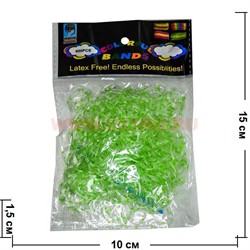 Резинки Loom Bands "гель тонкие салатовые" 600 шт, цена за 12 уп - фото 67144
