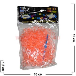 Резинки Loom Bands "гель тонкие розовые" 600 шт, цена за 12 уп - фото 67183