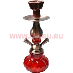 Кальян малый на 2 трубки (F1536R) 27 см, цвета в ассортименте, 24 шт/кор - фото 67398