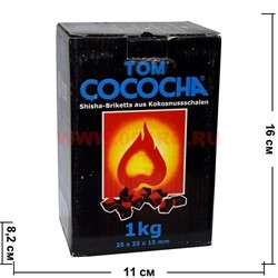 Уголь для кальяна Tom Cococha 1 кг 25х25х15 мм кубики - фото 69832