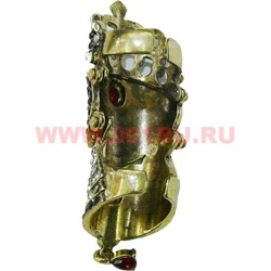 Набор колец размер 18-20 двойные со стразами 12 шт/упаковка - фото 75552