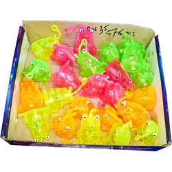 Игрушка светящаяся "лягушка" со звуком 24 шт/уп - фото 75702
