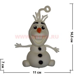 Игрушка мягкая светящася «заяц-снеговик» цена за 24 шт/уп - фото 75710