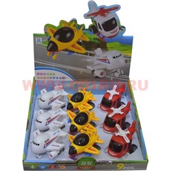 Игрушка заводная «самолеты вертолеты» цена за 12 шт - фото 76713